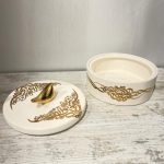 شکلات خوری گرد لیبل طلا سرامیکی دستساز - Image 2