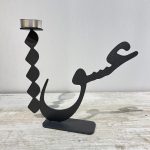 جاشمعی فلزی خطاطی طرح عشق رنگ مشکی