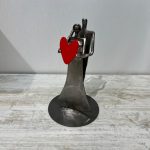 تندیس فلزی عاشقانه رنگ نقره ای دستساز