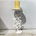 جاشمعی پایه دار خطاطی طرح در اندک دل من تویی فراوان رنگ سفید