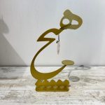 جاشمعی فلزی خطاطی طرح هیچ رنگ طلایی