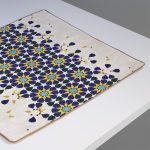 رومیزی مربع جلو مبلی 50 در 50 سانتیمتر کد tf4-34