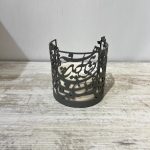 جاشمعی فلزی گرد طرح خطاطی طرح هیچ رنگ طوسی - Image 2