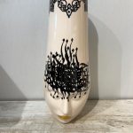 گلدان سرامیکی دستساز طرح صورت کالیگرافی